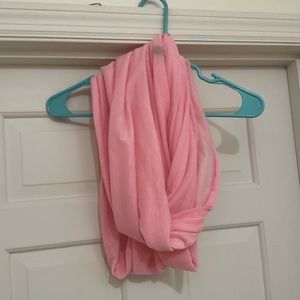 Pastel pink infinity scarf
